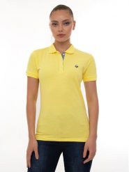SIR RAYMOND TAILOR Koszulka polo "Angie" w kolorze żółtym rozmiar: L. Żółte koszulki polo Sir Raymond Tailor, l, bez wzorów, z bawełny, bez kołnierzyka, bez ramiączek. Za 148.96 zł.