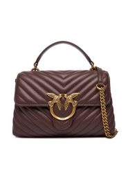 PINKO Torebka Love Lady Puff Mini Cl Al 25-26 PLTT 100044 A0GK Bordowy. Czerwone torebki klasyczne Pinko, bez wzorów, ze skóry, bez dodatków. Za 1,619.00 zł.