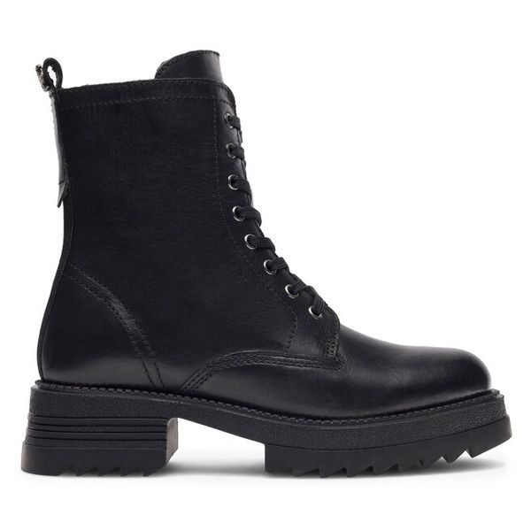 Trzewiki Lasocki. Czarne botki Lasocki, bez wzorów, bez obcasa, na płaskiej podeszwie, bez zapięcia. Za 239.99 zł.