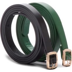 Paski ACCCESSORIES 1W2-004-AW18. Czarne paski ACCCESSORIES, bez wzorów, ze skóry ekologicznej. W wyprzedaży za 15.99 zł.