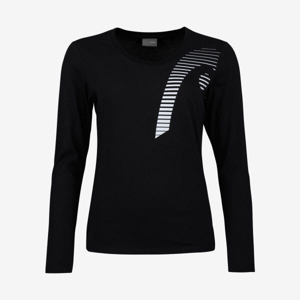 Koszulka z długim rękawem damska CLUB 21 LINDA. Czarne bluzki Head, xs, bez wzorów, sportowe, bez kołnierzyka, bez ramiączek. W wyprzedaży za 126.00 zł.