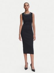 Rinascimento Sukienka koktajlowa CFM0012352003 Czarny Slim Fit. Czarne sukienki Rinascimento, l, bez wzorów, z syntetyku, wizytowe, bez kołnierzyka, bez ramiączek. Za 784.99 zł.
