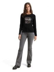 Tom Tailor Koszulka w kolorze czarnym rozmiar: L. Czarne bluzki Tom Tailor, l, bez wzorów, z bawełny, bez kołnierzyka, bez ramiączek. Za 48.16 zł.