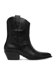 GINO ROSSI Botki C-26117-03 Czarny. Czarne botki Gino Rossi, bez wzorów, bez obcasa, na słupku, bez zapięcia. Za 379.99 zł.