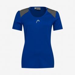 T-Shirt damski CLUB 22 Tech. Niebieskie t-shirty Head, m, bez wzorów, z dżerseju, bez kołnierzyka, bez ramiączek. W wyprzedaży za 115.50 zł.