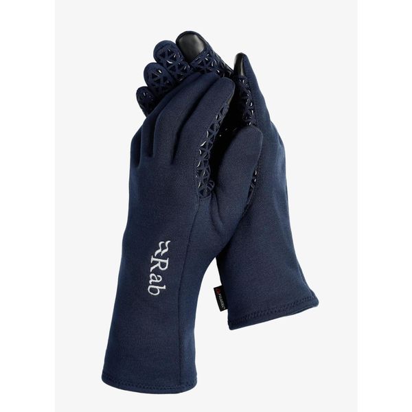 Rękawiczki Rab Power Stretch Contact Grip Glove. Niebieskie rękawiczki RAB, bez wzorów, sportowe. Za 118.99 zł.