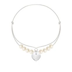 Bransoletka Adele posrebrzana. Białe bransoletki Lilou, z perłą, posrebrzane. Za 196.00 zł.