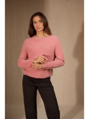 Perfect Cashmere Kaszmirowy sweter "Oceane" w kolorze jasnoróżowym rozmiar: M. Różowe swetry Perfect Cashmere, m, bez wzorów, z kaszmiru, bez ramiączek. Za 478.99 zł.