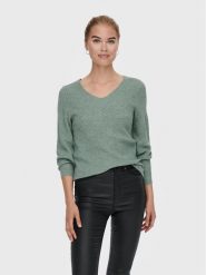 ONLY Sweter Atia 15230147 Zielony Regular Fit. Zielone swetry Only, xl, bez wzorów, z wiskozy, bez ramiączek. Za 79.99 zł.