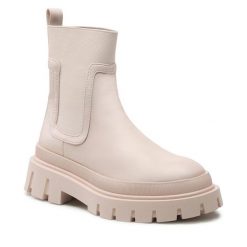 Sztyblety Raid. Brązowe botki RAID, bez wzorów, bez obcasa, na płaskiej podeszwie, bez zapięcia. Za 289.99 zł.
