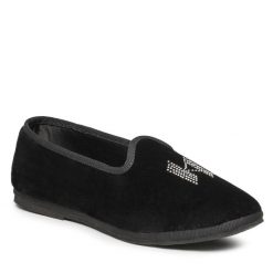 Kapcie KARL LAGERFELD. Czarne obuwie domowe KARL LAGERFELD, bez wzorów, bez zapięcia. Za 549.99 zł.