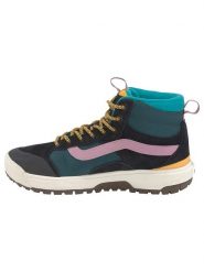Vans Skórzane sneakersy "UltraRange EXO" w kolorze granatowo-niebiesko-żółtym rozmiar: 37. Niebieskie trampki Vans, bez wzorów, za kostkę, bez zapięcia. Za 286.16 zł.