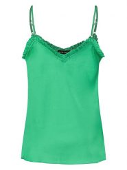 Sublevel Top w kolorze zielonym rozmiar: S. Zielone topy Sublevel, s, bez wzorów, z satyny, bez kołnierzyka, bez ramiączek. Za 41.79 zł.