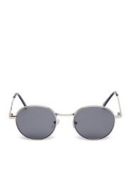 JENNY Okulary przeciwsłoneczne 4WF-017-SS25 Srebrny. Szare okulary przeciwsłoneczne Jenny, bez wzorów, z tworzywa sztucznego. Za 39.99 zł.