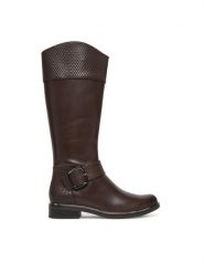 Caprice Oficerki 9-25517-45 Brązowy. Brązowe kozaki Caprice, ze skóry, bez obcasa, na płaskiej podeszwie, bez zapięcia. Za 739.99 zł.