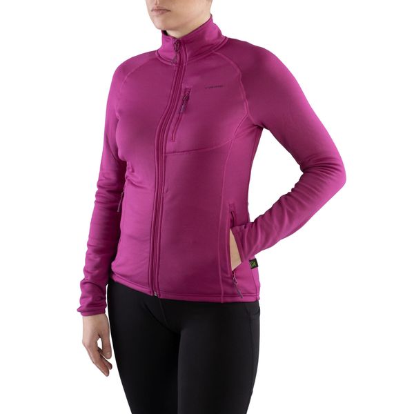 Bluza trekkingowa techniczna damska Viking Jukon na zamek. Czerwone bluzy Viking, xl, bez wzorów, bez kaptura. Za 245.99 zł.