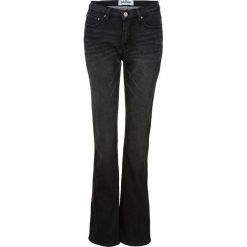 Dżinsy dresowe ocieplane BOOTCUT bonprix czarny. Jeansy bonprix. Za 59.99 zł.