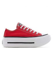 Converse Sneakersy "Chuck Taylor All Star Double Stack" w kolorze czerwonym rozmiar: 35. Czerwone trampki Converse, bez wzorów, bez zapięcia. Za 314.95 zł.