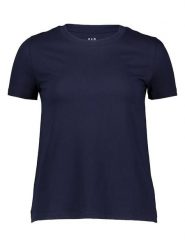 GAP Koszulka w kolorze granatowym rozmiar: M. Niebieskie bluzki GAP, m, bez wzorów, z bawełny, bez kołnierzyka, bez ramiączek. Za 43.99 zł.