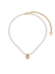 Guess Naszyjnik JUBN06 090JW Biały. Białe naszyjniki Guess, ze stali. Za 398.99 zł.