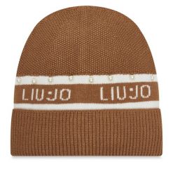 Czapka Liu Jo. Brązowe czapki Liu Jo, bez wzorów. Za 269.99 zł.