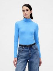 GAP Golf w kolorze niebieskim rozmiar: XXS. Niebieskie golfy GAP, xxs, bez wzorów, z bawełny, bez ramiączek. Za 47.95 zł.