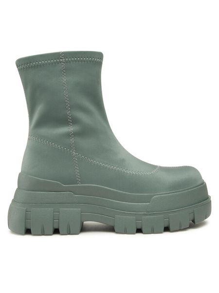 Jenny Fairy Botki LS5851-01 Zielony. Zielone botki Jenny Fairy, bez wzorów, z materiału, bez obcasa, na płaskiej podeszwie, bez zapięcia. Za 149.99 zł.