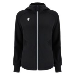 Damska bluza z kapturem full zip Macron Orosei. Czarne bluzy Macron, bez wzorów, z kapturem. Za 450.00 zł.