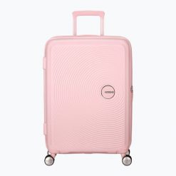 Walizka podróżna American Tourister Soundbox 8. Czerwone walizki American Tourister, bez wzorów. Za 649.99 zł.