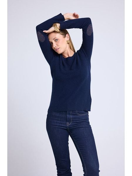 Maison Héritage Cashmere Kaszmirowy sweter w kolorze granatowym rozmiar: M. Niebieskie swetry Maison Héritage Cashmere, m, bez wzorów, z kaszmiru, bez ramiączek. Za 546.48 zł.