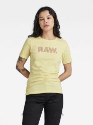 G-Star Koszulka w kolorze żółtym rozmiar: XL. Żółte bluzki G-Star, xl, bez wzorów, z bawełny, retro, bez kołnierzyka, bez ramiączek. Za 85.95 zł.