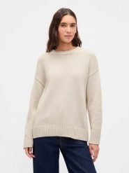 GAP Sweter w kolorze kremowym rozmiar: XL. Brązowe swetry GAP, xl, bez wzorów, z bawełny, bez ramiączek. Za 194.95 zł.