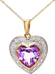 Rinani Złoty naszyjnik z diamentową zawieszką - dł. 46 cm rozmiar: onesize. Różowe naszyjniki Rinani, z ametystem, złote. Za 2,805.99 zł.