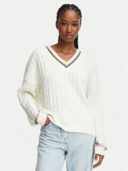 Robe di Kappa Sweter Vintage 64123FW Kremowy Regular Fit. Białe swetry Robe di Kappa, m, bez wzorów, z syntetyku, bez ramiączek. Za 249.99 zł.