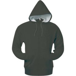 Bluza z kapturem z kieszeniami kangurkami Kariban. Zielone bluzy KARIBAN, l, bez wzorów, z bawełny, z kapturem. Za 267.00 zł.
