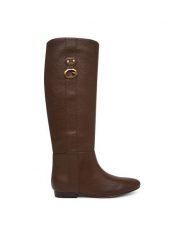 Guess Kozaki FLFANA ELE11 Brązowy. Brązowe kozaki Guess, ze skóry, bez obcasa, na płaskiej podeszwie, bez zapięcia. Za 764.99 zł.