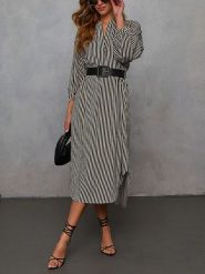 LA Angels Sukienka w kolorze kremowo-czarnym rozmiar: S. Brązowe sukienki LA Angels, s, bez wzorów, bez kołnierzyka, bez ramiączek, maxi. Za 230.53 zł.