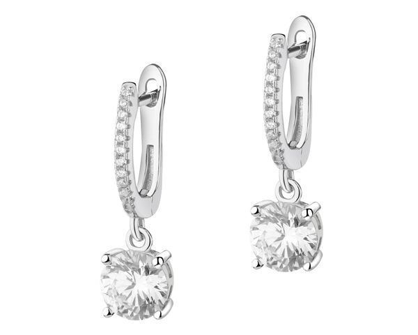 Kolczyki srebrne z cyrkoniami. Szare kolczyki Apart, z cyrkonią, srebrne. Za 159.00 zł.