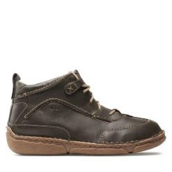 Botki Josef Seibel. Brązowe botki Josef Seibel, bez wzorów, bez obcasa, na płaskiej podeszwie, bez zapięcia. Za 469.99 zł.