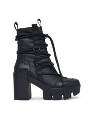 United Nude Trzewiki Grip Desert Mid 1103501165 Czarny. Czarne botki United Nude, bez wzorów, ze skóry, bez obcasa, na słupku, bez zapięcia. Za 1,689.00 zł.