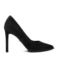 Szpilki GINO ROSSI. Czarne szpilki Gino Rossi, bez wzorów, bez obcasa, na szpilce, bez zapięcia. Za 349.99 zł.