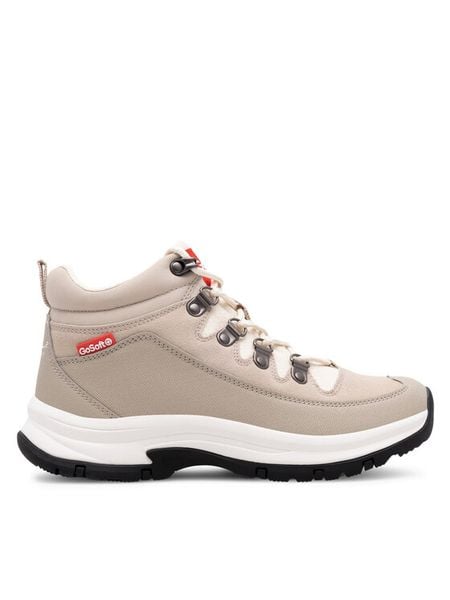 Go Soft Trzewiki VS16032023-1 Beżowy. Brązowe botki GO SOFT, bez wzorów, ze skóry, bez obcasa, na płaskiej podeszwie, bez zapięcia. Za 143.99 zł.