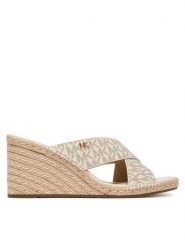 MICHAEL Michael Kors Espadryle Kenzie 40R6KZMS1B Kremowy. Białe espadryle MICHAEL Michael Kors, bez wzorów, ze skóry, bez obcasa, bez zapięcia. Za 589.99 zł.