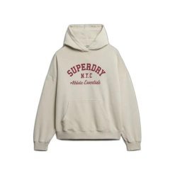 Bluza damska z kapturem Superdry Athletic Essentials Relax. Brązowe bluzy Superdry, bez wzorów, z kapturem. Za 284.00 zł.