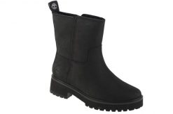 Buty zimowe damskie, Carnaby Cool Wrmpullon WR. Czarne trekkingi Timberland, z materiału, przed kolano, trekkingowe. Za 599.99 zł.