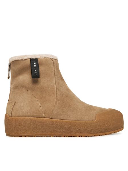 Inuikii Botki Cortina 1002.020.0011 Beżowy. Brązowe botki Inuikii, bez wzorów, ze skóry, bez obcasa, na płaskiej podeszwie, bez zapięcia. Za 849.99 zł.