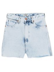 Wrangler Szorty dżinsowe w kolorze błękitnym rozmiar: W26. Niebieskie szorty Wrangler, z aplikacjami, klasyczne, z podwyższonym stanem. Za 110.04 zł.
