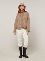 Rodier Kardigan w kolorze jasnobrązowym rozmiar: S. Brązowe kardigany Rodier, s, bez wzorów, z wełny. Za 260.99 zł.
