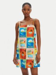 Roxy Sukienka letnia Atlas Playa Blanca ERJWD03860 Kolorowy Regular Fit. Sukienki Roxy, na lato, xs, bez wzorów, z bawełny, bez kołnierzyka, bez ramiączek. Za 139.99 zł.
