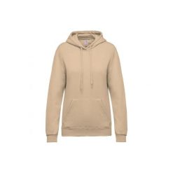 Bluza damska z kapturem Kariban. Białe bluzy KARIBAN, m, bez wzorów, z bawełny, z kapturem. Za 181.00 zł.